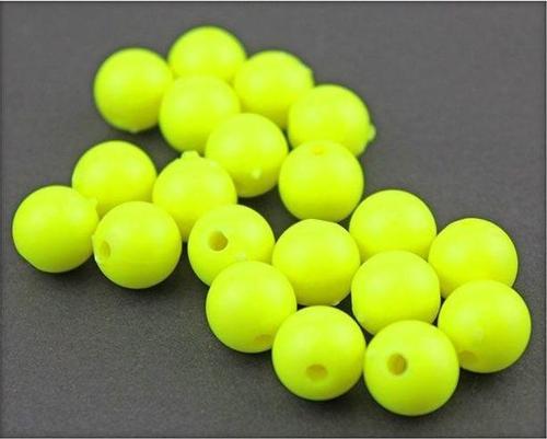 Neon Yeşili Sert Boncuk 20 Li Pkt M