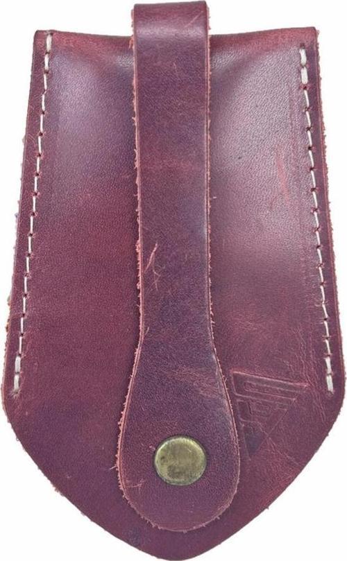 Hakiki Deri Hazneli Anahtarlık Bordo