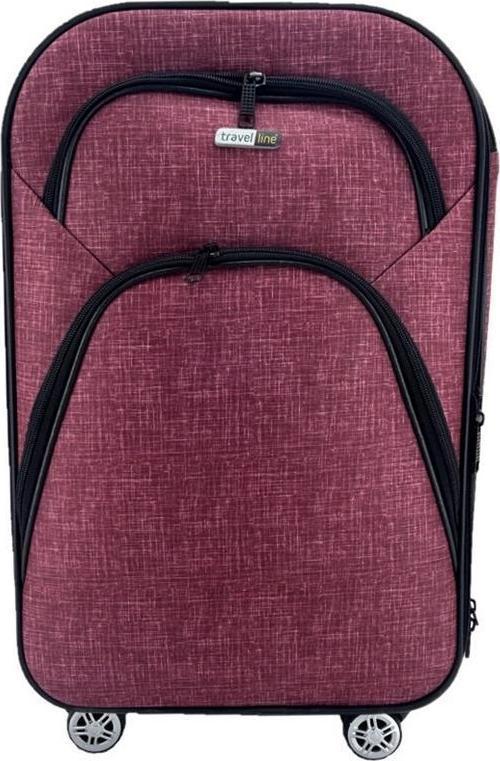 Travel Çekçekli Orta Boy Valiz Bordo