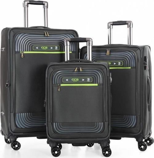 620 Kumaş 3 Lü Valiz Set Gri