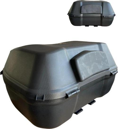 52 Litre Motosiklet Çantası Topcase Çift Kask Alır Tien Sırt Dayama Pedli Otomatik Kilitli Supermto