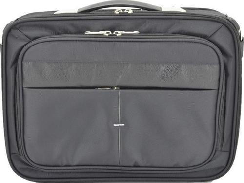 Kilitli Kasalı Kumaş Alet Evrak ve Laptop Çantası 17 İnç Siyah