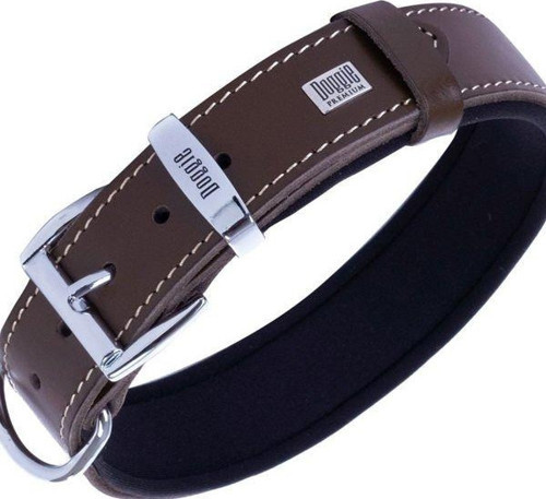 Konfor Deri Köpek Boyun Tasması Medium Kahverengi 3x42-50 Cm - Petshopundan