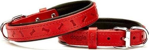 Comfort Deri Kemik Desenli Köpek Boyun Tasması Small Kırmızı 2x30-35 Cm - Petshopundan