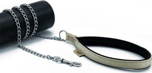 Konfor Dokuma Zincir Köpek Gezdirme Tasması Medium Haki 2x110 Cm - Petshopundan