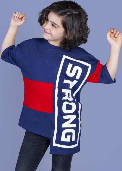 Toontoy Erkek Çocuk Garnili Strong Baskılı Tişört