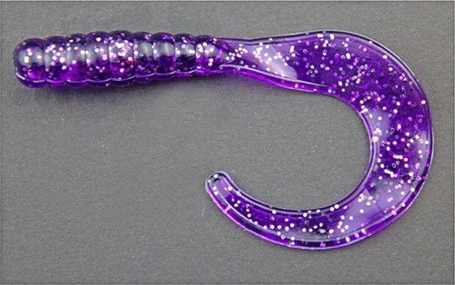 J.J Bait Curly Baits 4" Mor 50 Li Pkt