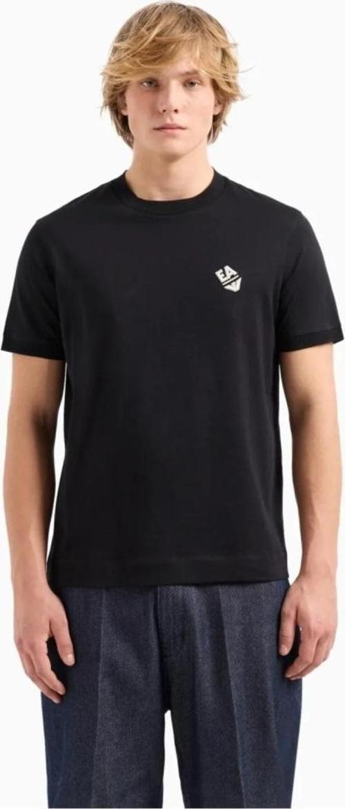 Erkek Logolu Günlük Siyah T-Shirt