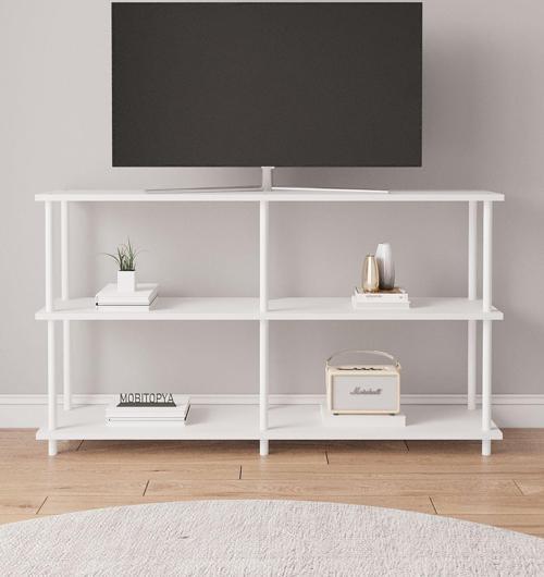 Çevir Kur 150 Cm Beyaz B.d Raflı Tv Sehpası, Tv Ünitesi 150*75*29 Cm