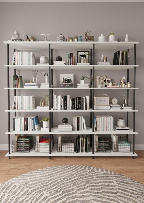 Çevir Kur 200 Cm Beyaz Kitaplık