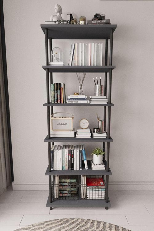 Çevir Kur 65 Cm Antrasit Kitaplık