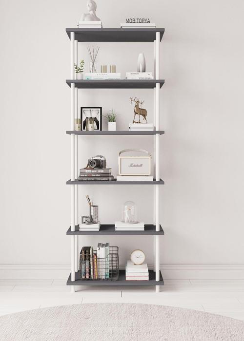 Çevir Kur 65 Cm Antrasit Kitaplık Bd 65*177*29 Cm