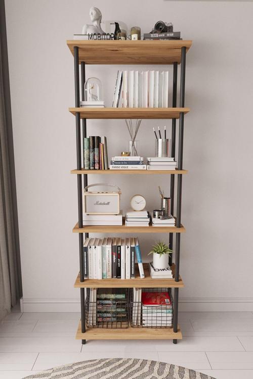 Çevir Kur 65 Cm Atlantik Çam Kitaplık