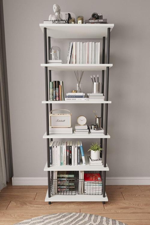 Çevir Kur 65 Cm Beyaz Kitaplık