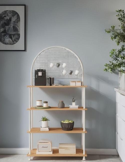 Çevir Kur Atlantik Çam Bd, 4 Raflı Kahve Köşesi Dolabı, Mutfak Standı, Mutfak Düzenleyici 71*167*35