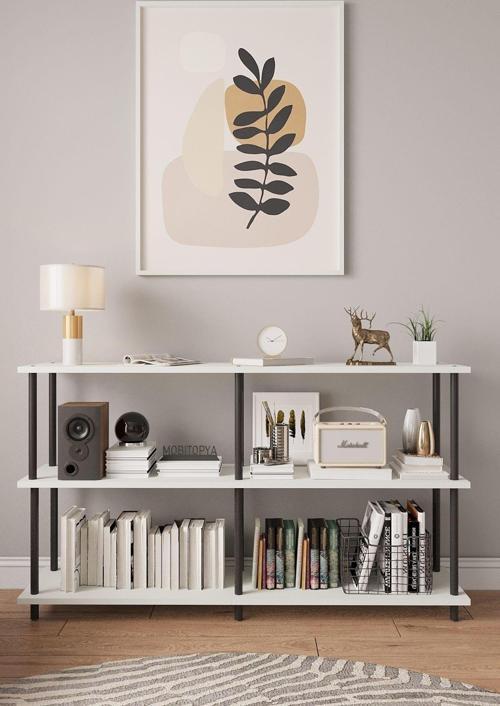 Çevir Kur Beyaz 150 Cm Raflı Konsol 150*75*29 Cm