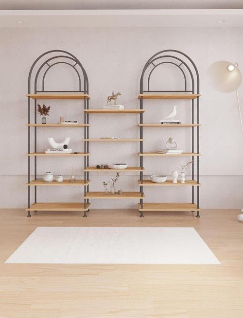 Çevir Kur Bohem Modern Dekoratif Kitaplık & Aksesuar Rafı Atlantik Çam 197*203*30 Cm