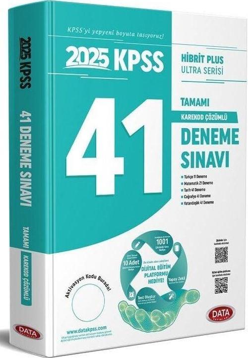 Data 2025 KPSS Genel Yetenek Genel Kültür Ultra 41 Deneme Çözümlü Data Yayınları