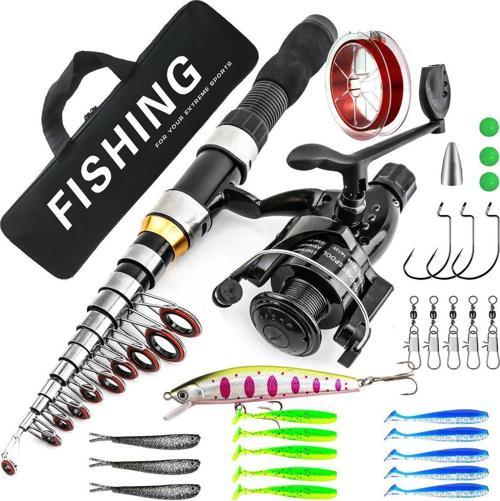 1. Kalite Tam Takım Balık Olta Seti 2.3m Çantalı Aksesuarlı 10 Boğum Teleskopik Kamış CB240 Motor