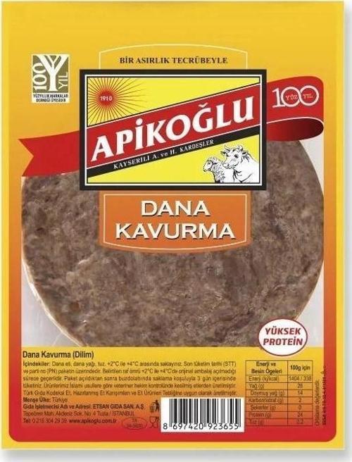 Siniri Alınmış Dilim Kavurma 100 gr