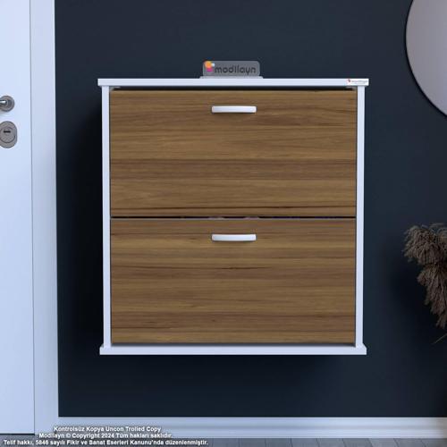 UMAY Asma Antre 52 x 74 x 25,5 cm lik 2 Düşer Kapak 4 Göz Raf Ayakkabılık