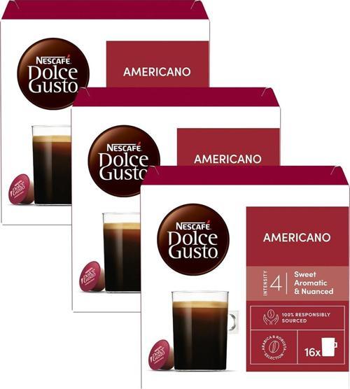 Dolce Gusto Coffee Americano 16 Kapsül x 3 Adet