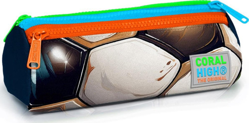 Kids Lacivert Futbol Desenli Üç Bölmeli Kalem Çantası 22095