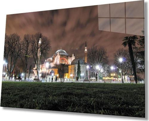 Istanbul Akşam Camii Manzaralı 4Mm Dayanıklı Cam Tablo Temperli Cam