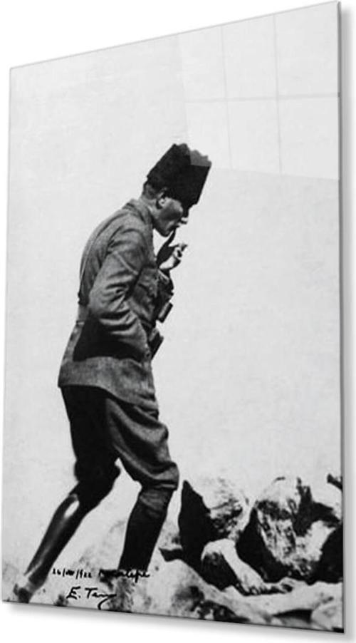 Atatürk Cam Tablo 4Mm Dayanıklı Temperli Cam, Atatürk Glass Wall Art