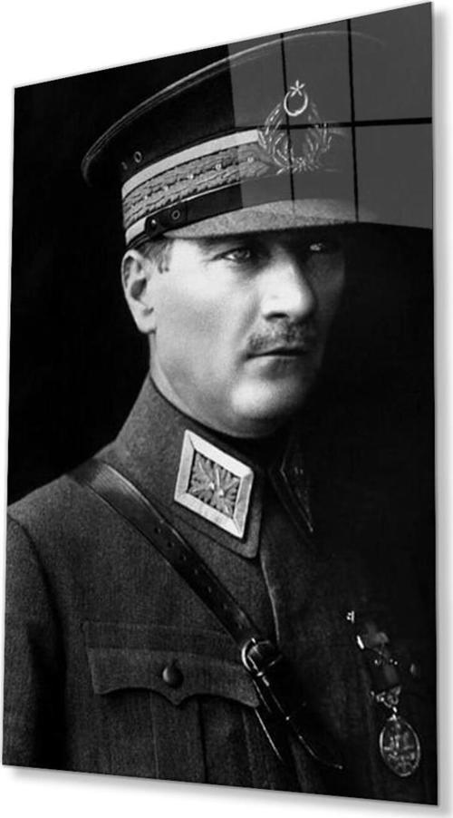 Atatürk Cam Tablo 4Mm Dayanıklı Temperli Cam, Atatürk Glass Wall Art