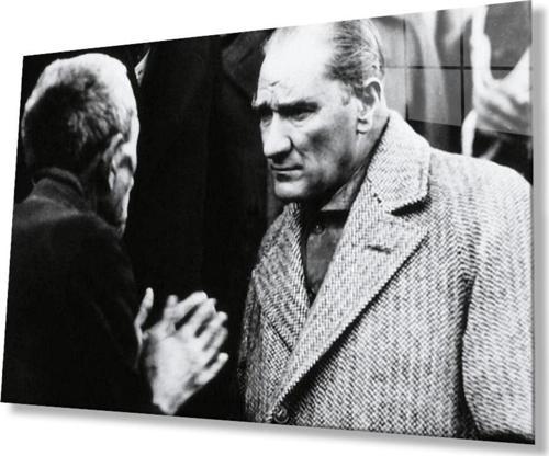 Atatürk Cam Tablo 4Mm Dayanıklı Temperli Cam, Atatürk Glass Wall Art