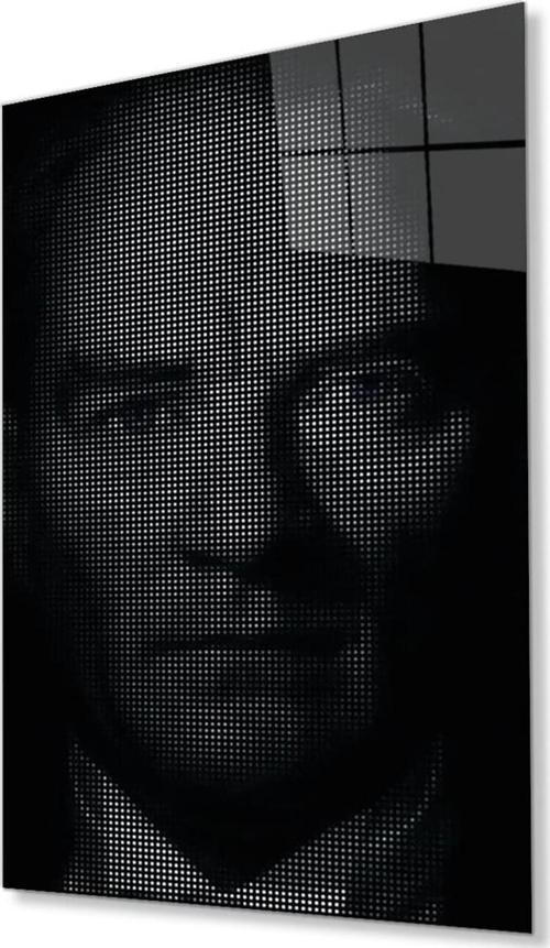 Atatürk Cam Tablo 4Mm Dayanıklı Temperli Cam, Atatürk Glass Wall Art