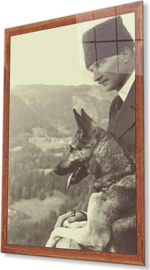 Atatürk Cam Tablo 4Mm Dayanıklı Temperli Cam, Atatürk Glass Wall Art