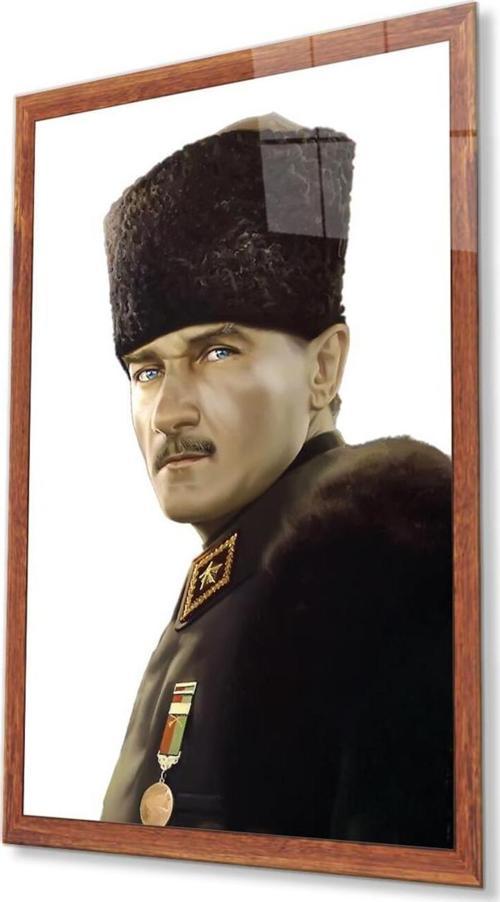 Atatürk Cam Tablo 4Mm Dayanıklı Temperli Cam, Atatürk Glass Wall Art