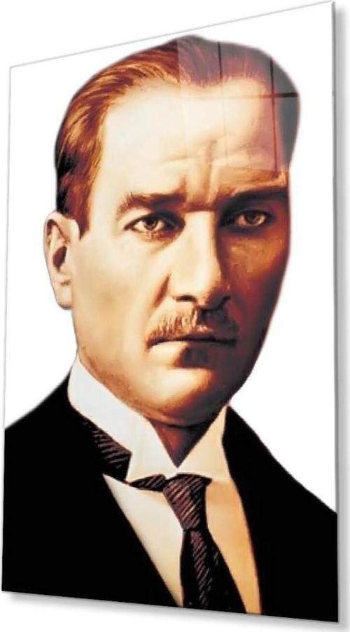 Atatürk Cam Tablo 4Mm Dayanıklı Temperli Cam, Atatürk Glass Wall Art