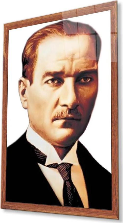 Atatürk Cam Tablo 4Mm Dayanıklı Temperli Cam, Atatürk Glass Wall Art