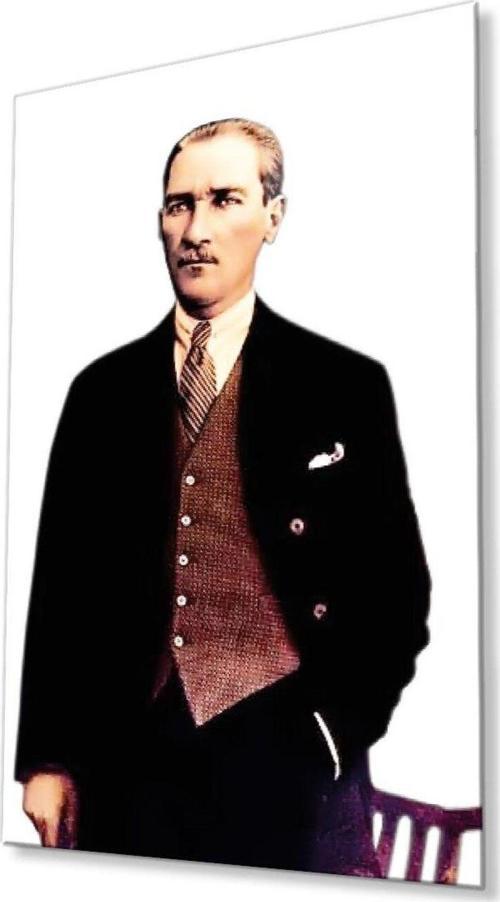 Atatürk Cam Tablo 4Mm Dayanıklı Temperli Cam, Atatürk Glass Wall Art