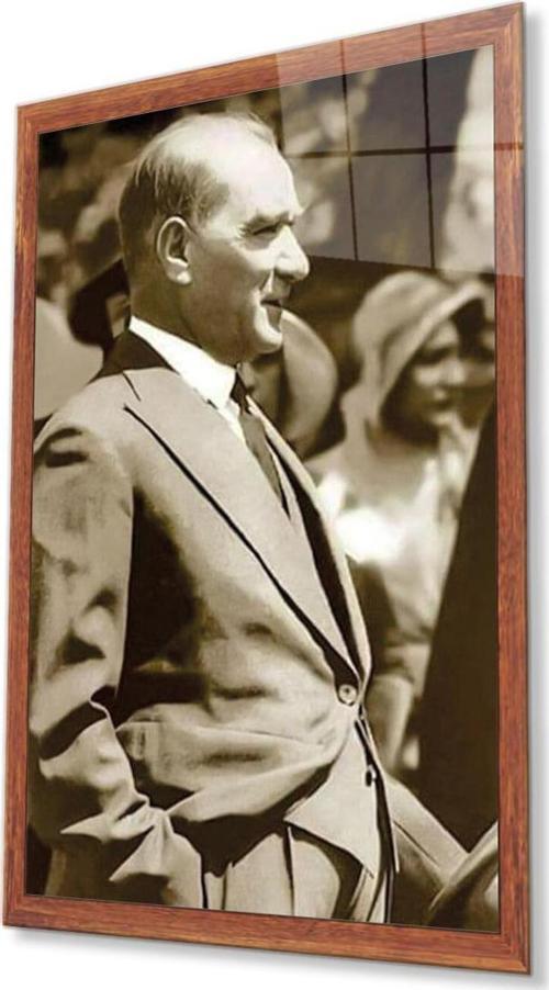 Atatürk Cam Tablo 4Mm Dayanıklı Temperli Cam, Atatürk Glass Wall Art