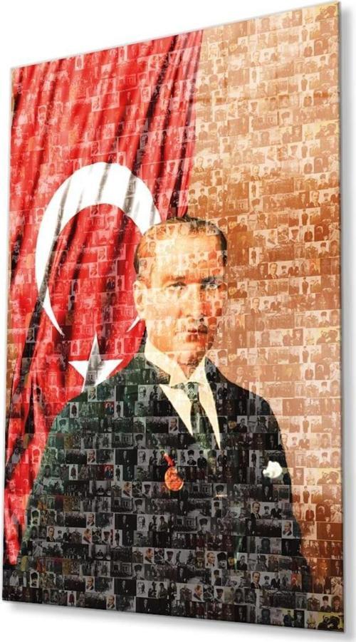 Anıtkabir Atatürk Cam Tablo 4Mm Dayanıklı Temperli Cam, Atatürk Glass Wall Art