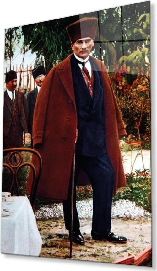 Atatürk Cam Tablo 4Mm Dayanıklı Temperli Cam, Atatürk Glass Wall Art