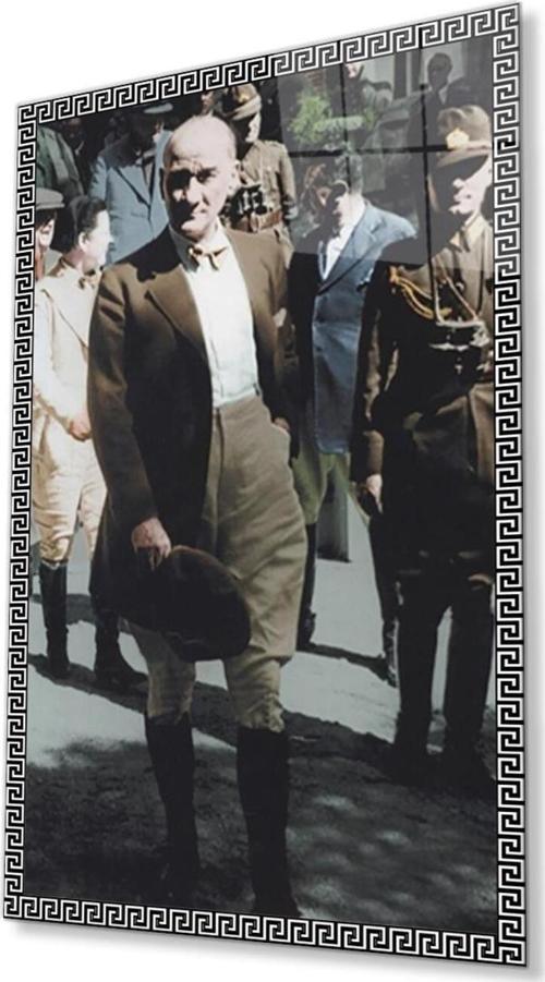 Atatürk Cam Tablo 4Mm Dayanıklı Temperli Cam, Atatürk Glass Wall Art