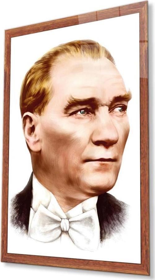 Atatürk Cam Tablo 4Mm Dayanıklı Temperli Cam, Atatürk Glass Wall Art