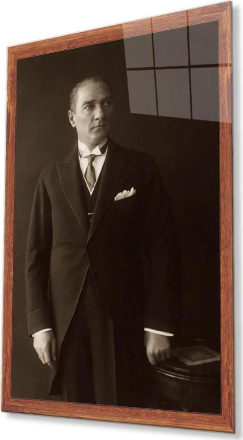 Atatürk Cam Tablo 4Mm Dayanıklı Temperli Cam, Atatürk Glass Wall Art