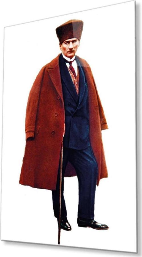 Atatürk Cam Tablo 4Mm Dayanıklı Temperli Cam, Atatürk Glass Wall Art