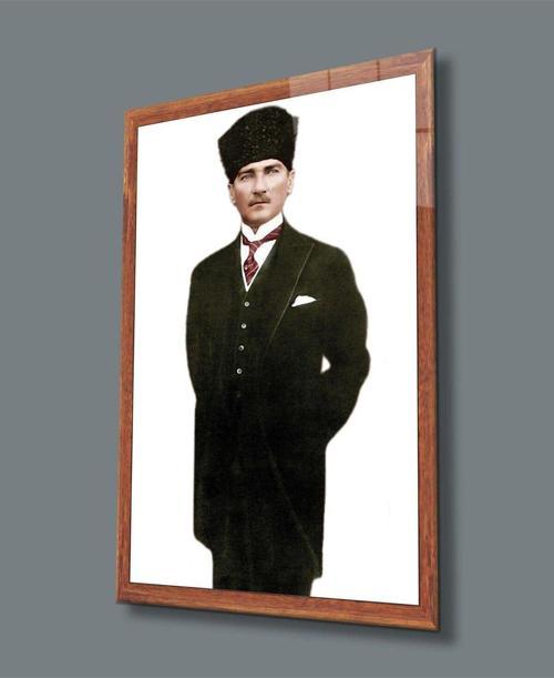 Atatürk Cam Tablo 4Mm Dayanıklı Temperli Cam, Atatürk Glass Wall Art