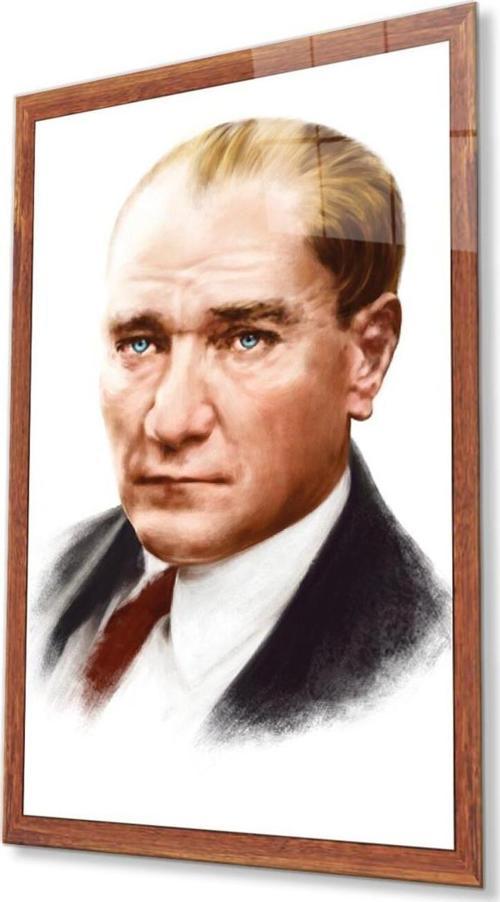 Atatürk Cam Tablo 4Mm Dayanıklı Temperli Cam, Atatürk Glass Wall Art