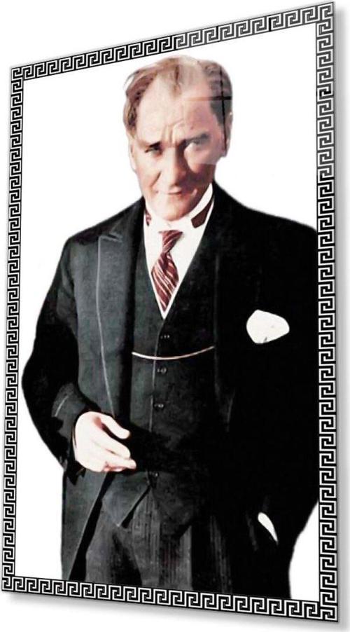 Atatürk Cam Tablo 4Mm Dayanıklı Temperli Cam, Atatürk Glass Wall Art