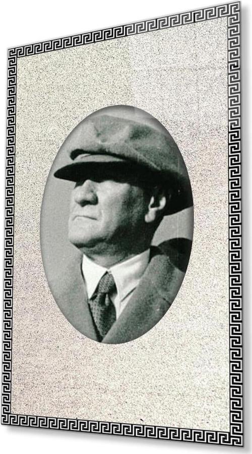 Çerçeveli Atatürk Cam Tablo 4Mm Dayanıklı Temperli Cam, Framed Atatürk Glass Wall Art