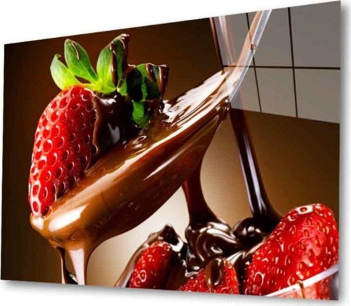 Meyveler Cam Tablo 4Mm Dayanıklı Temperli Cam