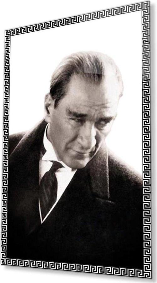 Atatürk Cam Tablo 4Mm Dayanıklı Temperli Cam, Atatürk Glass Wall Art